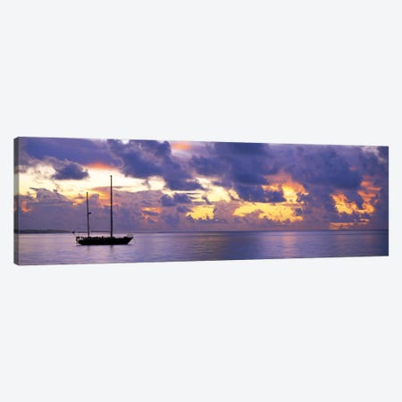 Sunset Moorea French Polynesia Canvas Print #PIM621} by Panoramic Images Canvas Wall Art