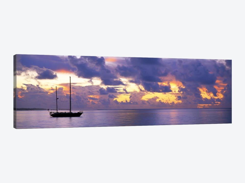 Sunset Moorea French Polynesia by Panoramic Images 1-piece Canvas Print