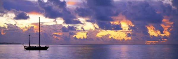 Cloudy Sunsets: Sunset Moorea French Polynesia by Panoramic Images