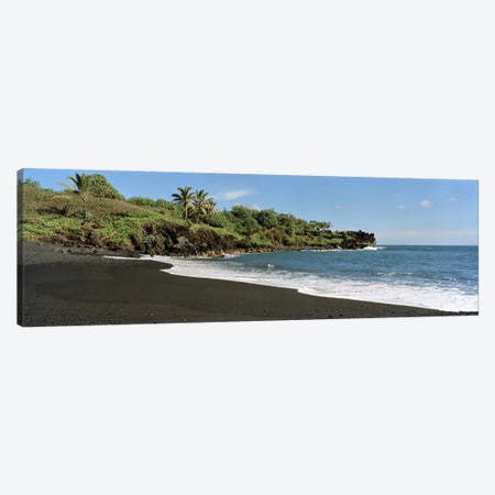Black Sand Beach, Waiʻanapanapa State Park, Maui, Hawai'i, USA Canvas Print #PIM6224} by Panoramic Images Canvas Art Print