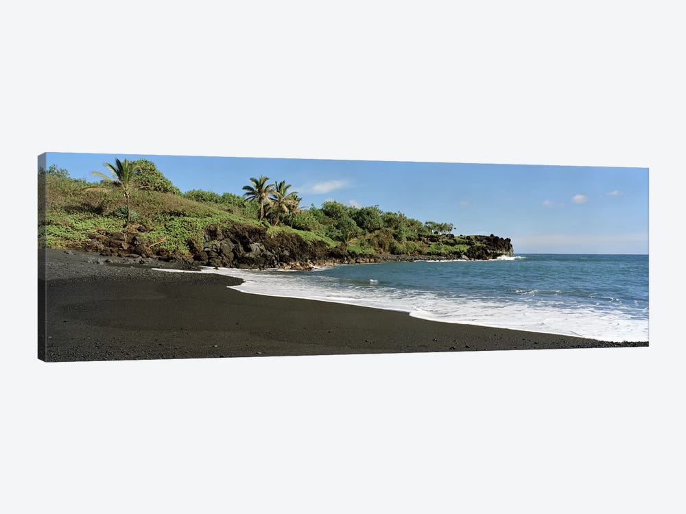 Black Sand Beach, Waiʻanapanapa State Park, Maui, Hawai'i, USA by Panoramic Images 1-piece Canvas Art Print