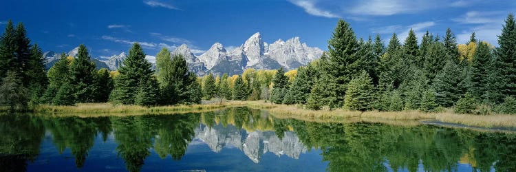 Teton Range And Its Reflection In Snake River, Schwabacher's Landing, Grand Teton National Park, Wyoming