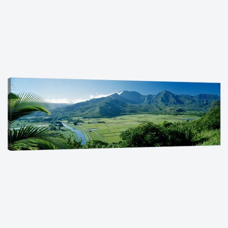 Hanalei Valley As Seen From The Lookout Near Princeville, Kauai, Hawaii, USA Canvas Print #PIM6233} by Panoramic Images Canvas Art Print