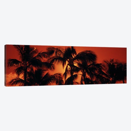 Orange Sunset, Kalapaki Beach, Kauai, Hawai'i, USA Canvas Print #PIM6237} by Panoramic Images Canvas Wall Art
