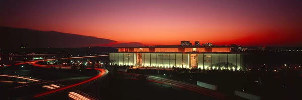 Washington, D.C.: High angle view of a building lit up at nightJohn F. Kennedy Center for the Performing Arts, Washington DC, USA by Panoramic Images