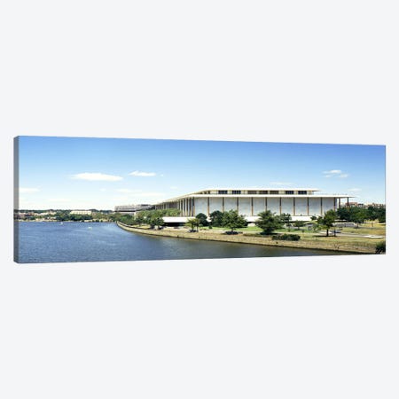 Buildings along a riverPotomac River, John F. Kennedy Center for the Performing Arts, Washington DC, USA Canvas Print #PIM6243} by Panoramic Images Canvas Wall Art