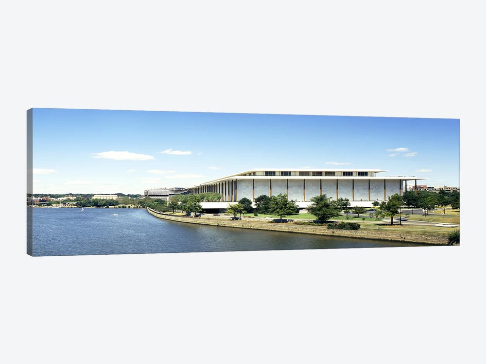 Buildings along a riverPotomac River, John F. Kennedy Center for the Performing Arts, Washington DC, USA by Panoramic Images 1-piece Canvas Wall Art