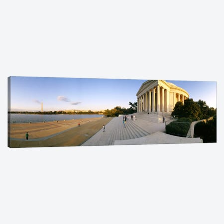 Monument at the riversideJefferson Memorial, Potomac River, Washington DC, USA Canvas Print #PIM6244} by Panoramic Images Canvas Print