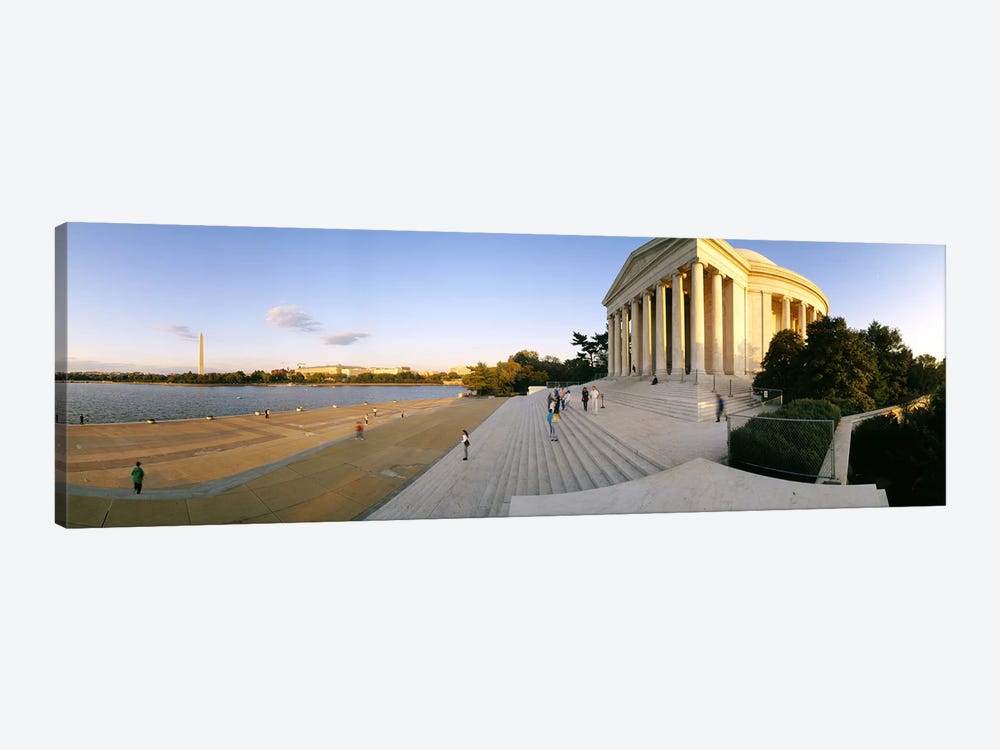 Monument at the riversideJefferson Memorial, Potomac River, Washington DC, USA by Panoramic Images 1-piece Canvas Print