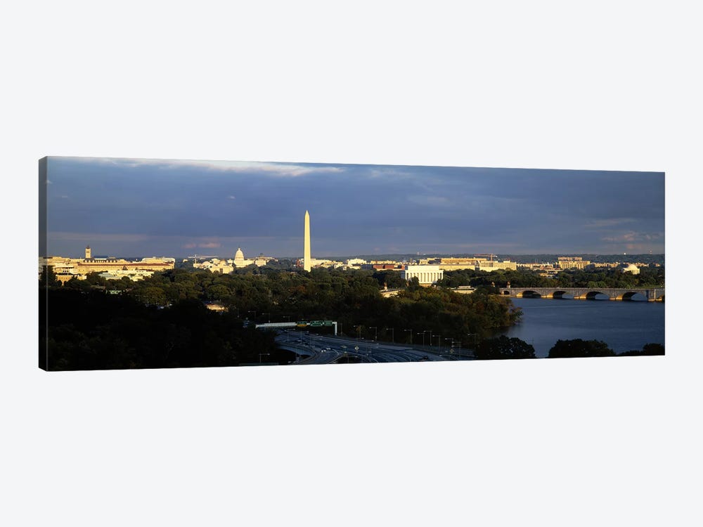 High angle view of a monumentWashington Monument, Potomac River, Washington DC, USA by Panoramic Images 1-piece Canvas Print