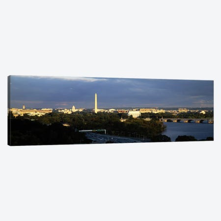 High angle view of a monumentWashington Monument, Potomac River, Washington DC, USA Canvas Print #PIM6246} by Panoramic Images Art Print