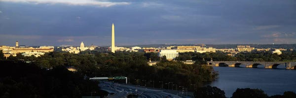 Washington, D.C.: High angle view of a monumentWashington Monument, Potomac River, Washington DC, USA by Panoramic Images