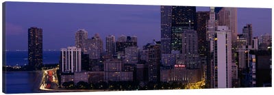 Buildings in a city, Chicago, Cook County, Illinois, USA Canvas Art Print - Chicago Skylines