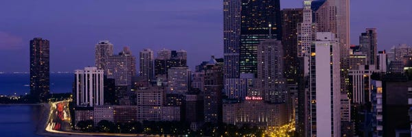 Chicago Skylines: Buildings in a city, Chicago, Cook County, Illinois, USA by Panoramic Images