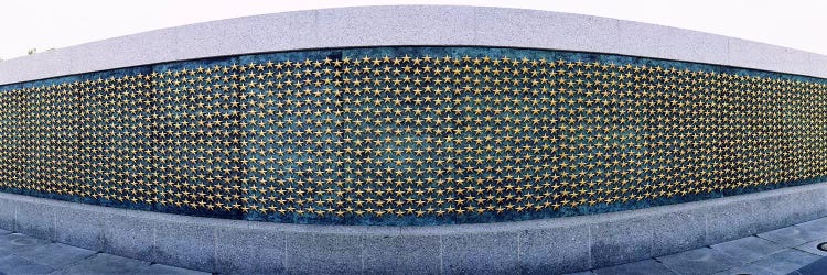 Stars mounted on the wall at a war memorialFreedom Wall, National World War II Memorial, Washington DC, USA