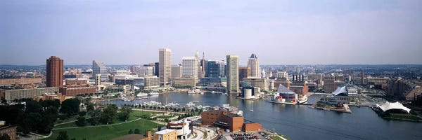 Maryland: Skyscrapers in a city, Baltimore, Maryland, USA by Panoramic Images