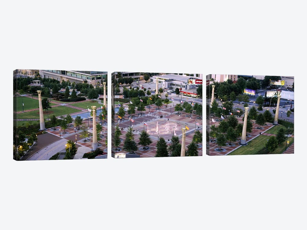 High angle view of a park, Centennial Olympic Park, Atlanta, Georgia, USA by Panoramic Images 3-piece Canvas Print