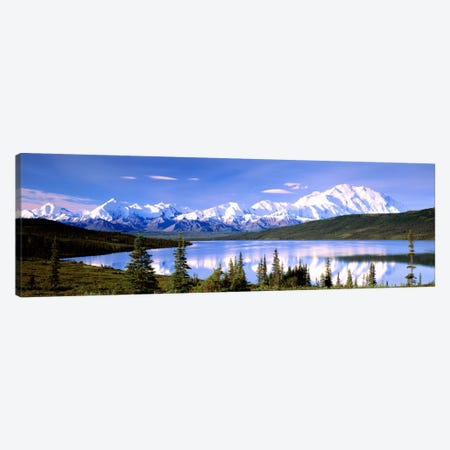 Denali (Mount McKinley) & Wonder Lake, Denali National Park & Preserve, Alaska, USA Canvas Print #PIM626} by Panoramic Images Art Print