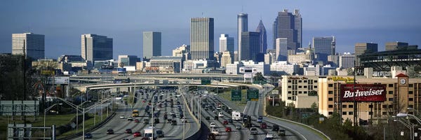 Georgia: High angle view of traffic on a highway, Atlanta, Georgia, USA by Panoramic Images