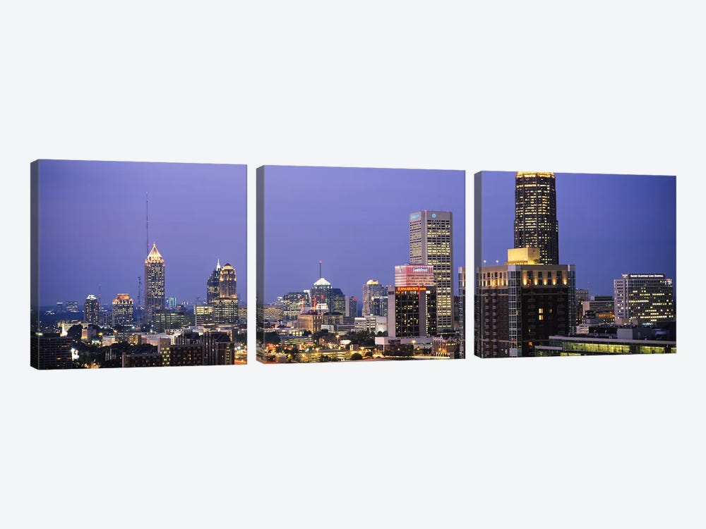 Buildings in a city, Atlanta, Georgia, USA #2 by Panoramic Images 3-piece Canvas Art Print