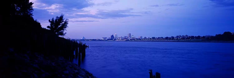 City at the waterfront, Mississippi River, Memphis, Shelby County, Tennessee, USA