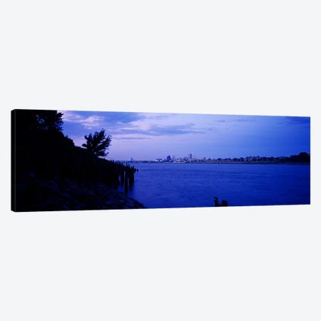 City at the waterfront, Mississippi River, Memphis, Shelby County, Tennessee, USA Canvas Print #PIM6276} by Panoramic Images Canvas Artwork