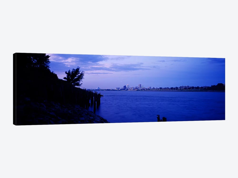 City at the waterfront, Mississippi River, Memphis, Shelby County, Tennessee, USA by Panoramic Images 1-piece Canvas Artwork
