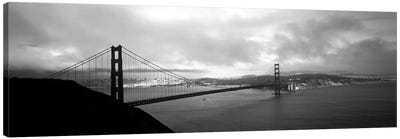 High angle view of a bridge across the sea, Golden Gate Bridge, San Francisco, California, USA Canvas Art Print - Famous Bridges