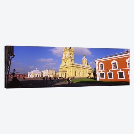 Low angle view of a cathedralPeter & Paul Cathedral, Peter & Paul Fortress, St. Petersburg, Russia Canvas Print #PIM6283} by Panoramic Images Canvas Wall Art