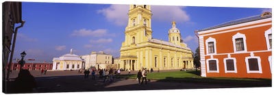 Low angle view of a cathedralPeter & Paul Cathedral, Peter & Paul Fortress, St. Petersburg, Russia Canvas Art Print - Russia Art