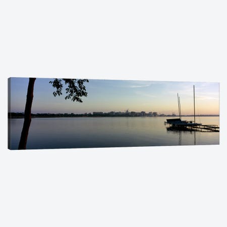 Buildings at the waterfront, Lake Monona, Madison, Dane County, Wisconsin, USA Canvas Print #PIM6296} by Panoramic Images Canvas Wall Art
