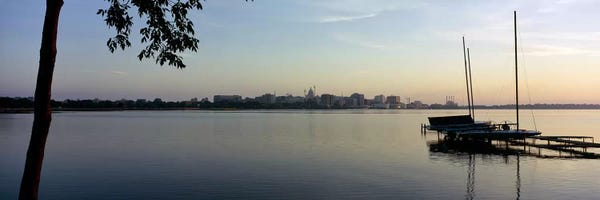 Madison: Buildings at the waterfront, Lake Monona, Madison, Dane County, Wisconsin, USA by Panoramic Images
