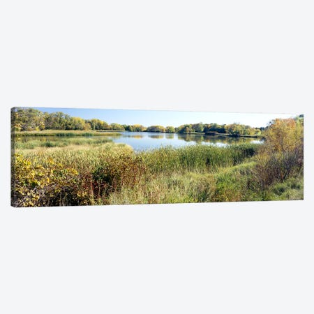 Reflection of trees in water, Odana Hills Golf Course, Madison, Dane County, Wisconsin, USA Canvas Print #PIM6299} by Panoramic Images Art Print