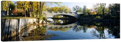 Bridge across a river, Yahara River, Madison, Dane County, Wisconsin, USA Canvas Art Print - Madison