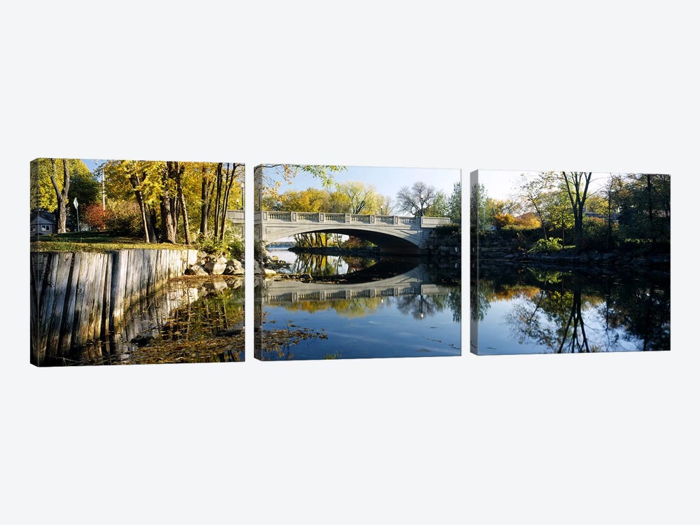 Bridge across a river, Yahara River, Madison, Dane County, Wisconsin, USA by Panoramic Images 3-piece Canvas Wall Art