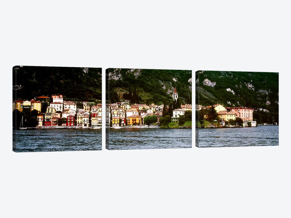 Lakeside Commune, Varenna, Lecco Province, Lombardy, Italy by Panoramic Images 3-piece Canvas Artwork