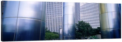Columns of a building, Downtown District, Houston, Texas, USA Canvas Art Print - Houston Art