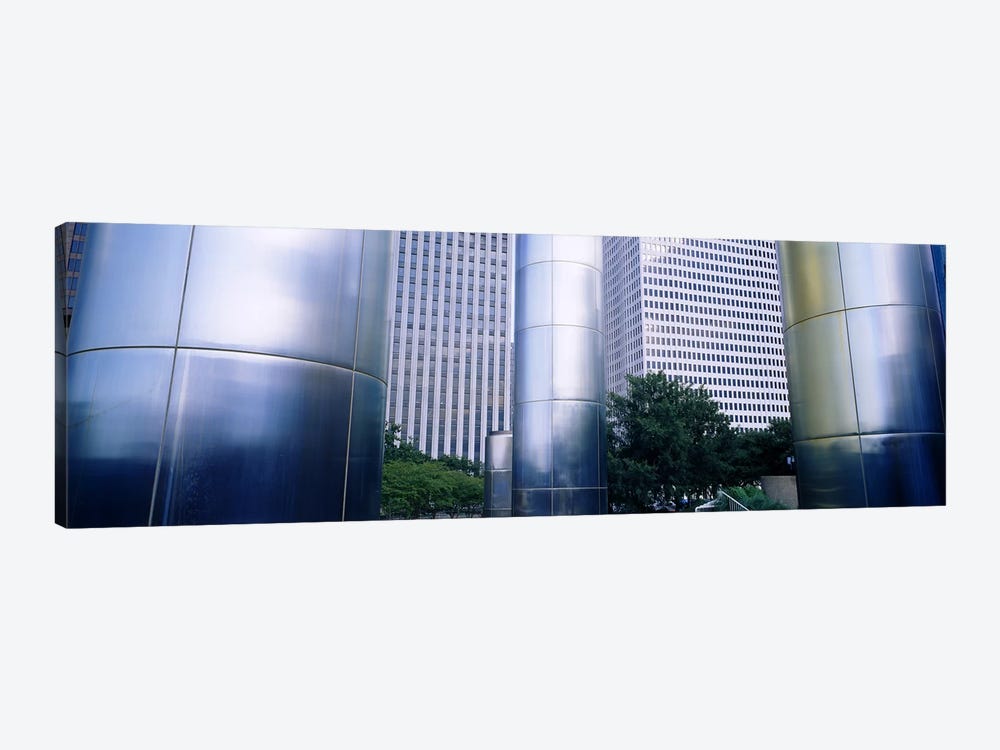 Columns of a building, Downtown District, Houston, Texas, USA by Panoramic Images 1-piece Canvas Art Print