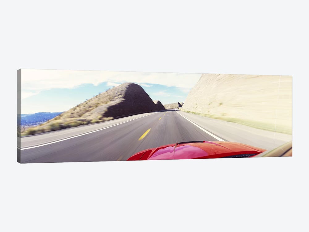 Car on a road, outside Las Vegas, Nevada, USA by Panoramic Images 1-piece Canvas Art Print