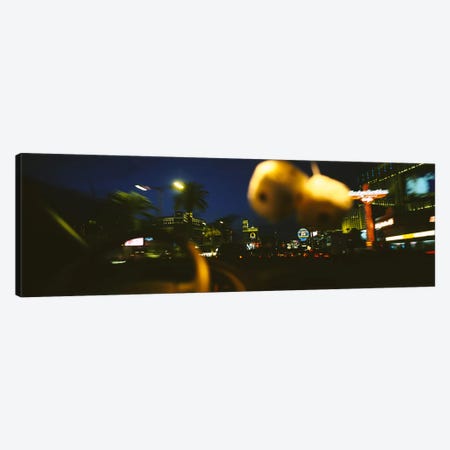 Buildings lit up at night viewed through a car, Las Vegas, Nevada, USA #2 Canvas Print #PIM6311} by Panoramic Images Canvas Wall Art