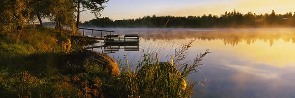 Finland: Foggy Morning Along The Vuoksi River, Imatra, Finland by Panoramic Images
