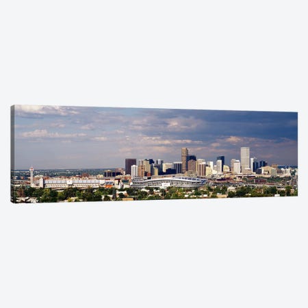 Skyline with Invesco Stadium, Denver, Colorado, USA Canvas Print #PIM6325} by Panoramic Images Canvas Artwork