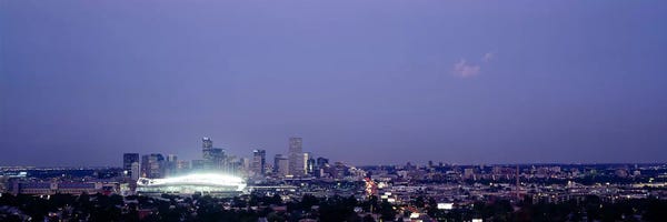 Colorado: High angle view of a city, Denver, Colorado, USA by Panoramic Images