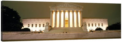 Supreme Court Building illuminated at night, Washington DC, USA Canvas Art Print - Washington DC