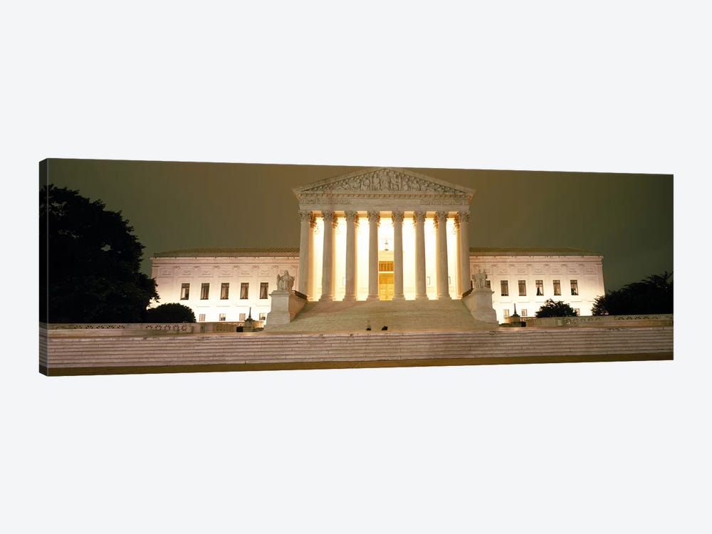 Supreme Court Building illuminated at night, Washington DC, USA by Panoramic Images 1-piece Canvas Art