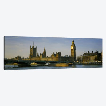 Palace Of Westminster, Westminster Bridge & Portcullis House, London, England Canvas Print #PIM6344} by Panoramic Images Canvas Wall Art