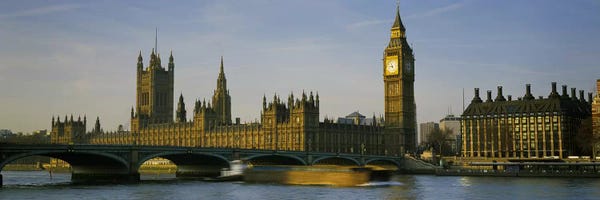 London: Palace Of Westminster, Westminster Bridge & Portcullis House, London, England by Panoramic Images