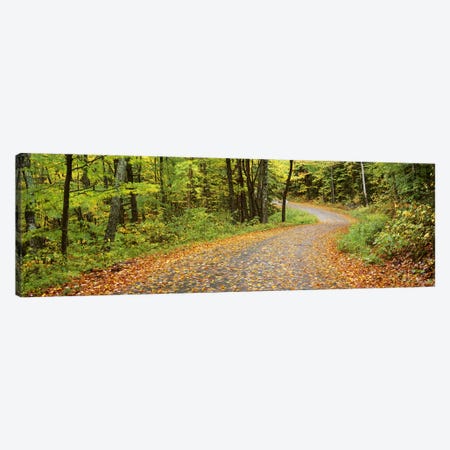 Country Road In An Autumn Landscape, Caledonia County, Vermont, USA Canvas Print #PIM6359} by Panoramic Images Canvas Wall Art