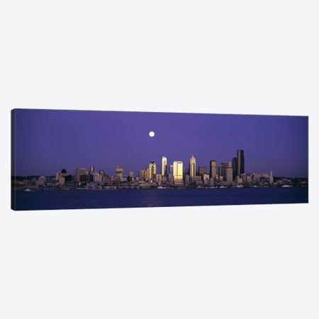 Skyscrapers at the waterfront, Elliott Bay, Seattle, King County, Washington State, USA Canvas Print #PIM6368} by Panoramic Images Art Print