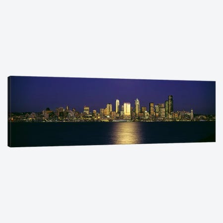 Skyscrapers at the waterfront, Elliott Bay, Seattle, King County, Washington State, USA #2 Canvas Print #PIM6369} by Panoramic Images Canvas Art Print